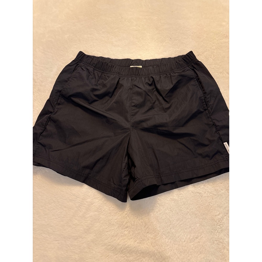 OFFLINE by Aerie Womens Black Nylon Running Shorts Elastic Waist Size Medium